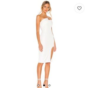 Jillian Asymmetric Midi Dress